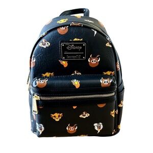 Loungefly NWT Disney Lion King Faces characters aop mini Mini Backpack
